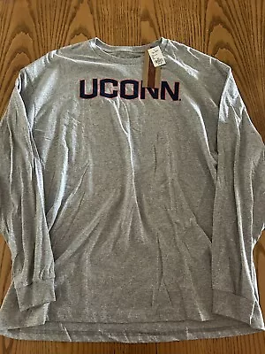 The Victory Uconn Huskies Cotton Long Sleeve Shirt Size 2xl  Nwt $40 Gray • $31.95