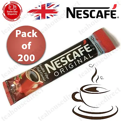 200 X Nescafe Original Instant 1 Cup Individual Coffee Sticks Sachets - Original • £18.99