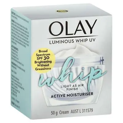 $45.22 • Buy Olay Regenerist Luminous Whips UV SPF30 50g Brightening Face Moisturiser Cream