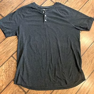 Mossimo Supply Co. Casual Gray Tee Men’s XXL 1/4 Button Down Soft Comfy Nice! • $19.99