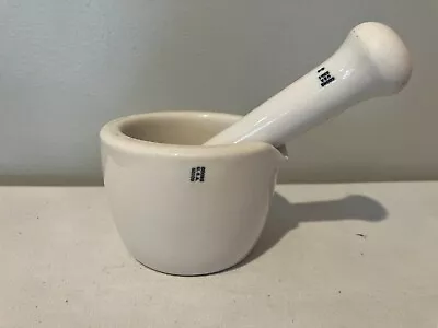 Vintage Coors Mortar W/ Spout 52008 & Pestle 520-1 USA Porcelain Apothecary • $24.50