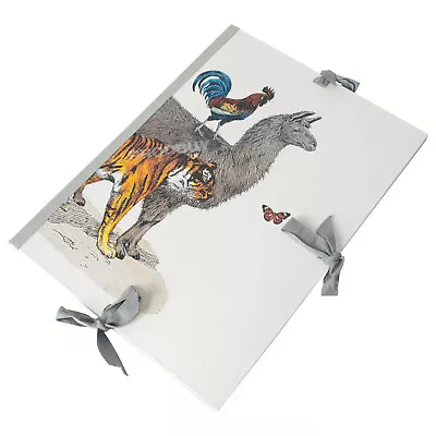 Cute Animals 15x11  Art Portfolio Card Folder Artist A4 Paper Storage File Case • £16