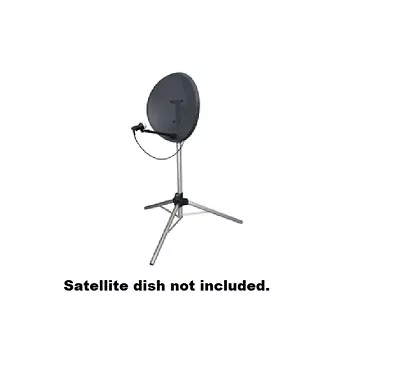 Silver Satellite Stand Large Height Adjustable 1201-1715mm Camping Caravaning • £29.99