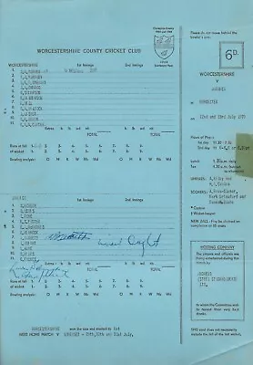 £8 • Buy Worcestershire V Jamaica - Tour Scorecard 22/23 July 1970 - Autographs