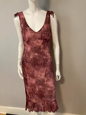 Vintage Dress 90s Y2K  Midi Sexy Vixen Dress Medium Ruby • $29.90