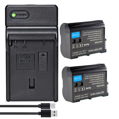 2x Battery +Charger Nikon Z 8 D780 D7000 D810E D7200 D800E Z 7II Digital Camera • $23.24