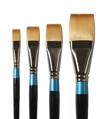 Daler Rowney Aquafine Synthetic Short Flat Short Handle Watercolour Brush • £13.75