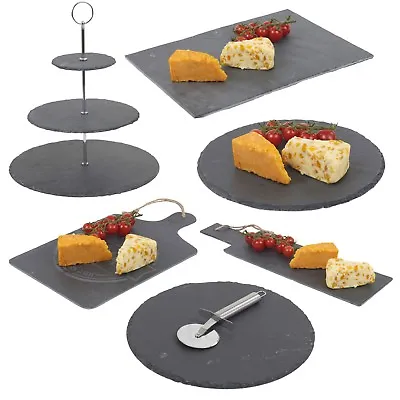 £5.49 • Buy Slate Platters & Canope Tapas Plates Tray Boards Appetizer Dessert Buffet Gift