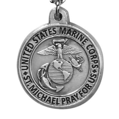 Medal Pendant -Creed Heritage Collection St. Michael Medal-Marine Corps - 24L • $44.99