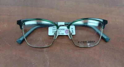 1 Unit New Elton John Jazz Emerald Eyeglass Frames 50-17-140 #747 • $33.20