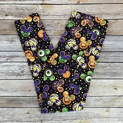 Mickey Minnie Mouse Ears Halloween Cookies Women's Leggings OS One Size 2-12 • $25