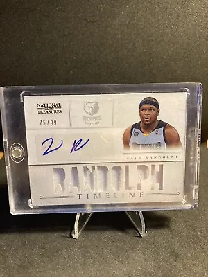 2012-13 National Treasures ZACH RANDOLPH PATCH AUTO /99 MEMPHIS GRIZZLIES • $34.95