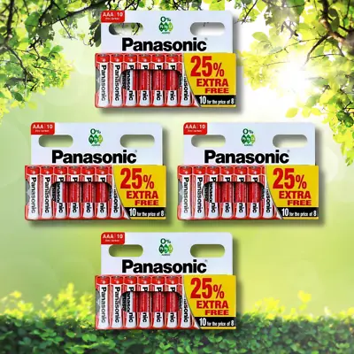 40 X AAA Batteries Genuine PANASONIC Zinc Carbon Battery  - New LR03 1.5V MN2400 • £6.89