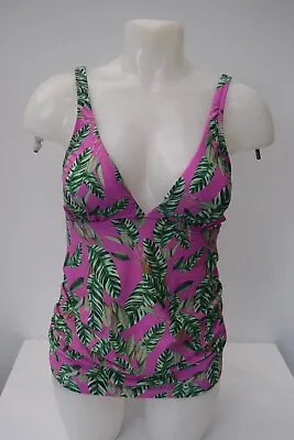 Maternity Palm Leaf Tankini Top  Size Uk 10 Eu 38        B32 • £5.99