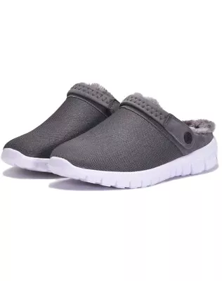 £12.99 • Buy Ladies Men Slippers New Warm Comfort Cozy Memory Foam Fur Mules Shoes Clogs