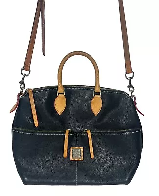 Dooney And Bourke Dillen Double Pocket Satchel Black Brown • $47.50