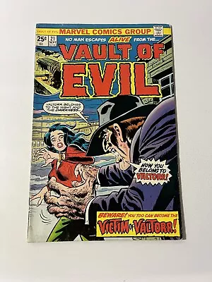 Vault Of Evil #21 Marvel Comics 1975 Bronze Age Horror Book • $18.99