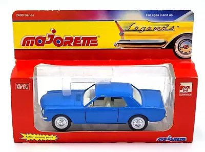 Majorette Legends 1965 Ford Mustang Coupe Blue 2400 Series 1:32 Scale Vintage • $21.95