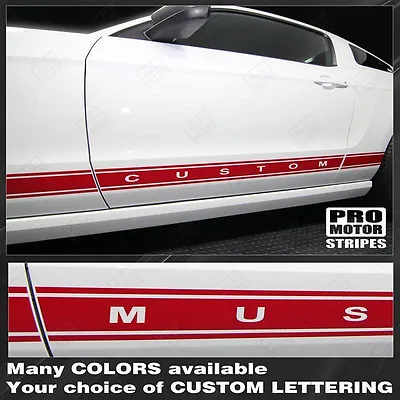Ford Mustang 1994-2023 Rocker Panel Stripes Decals (Choose Color) • $33.60