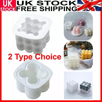 3D DIY Silicone Candle Moulds Soy Soap Aromatherapy Candles Wax Plaster Mold UK • £4.99