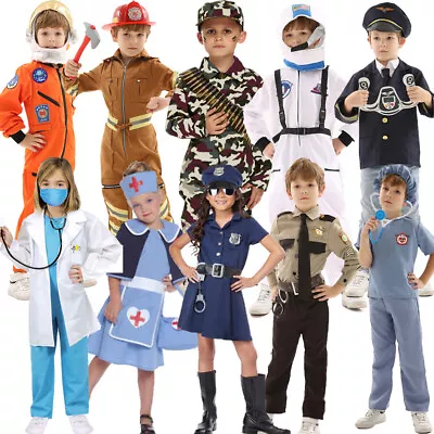 Children's Boys Girls Dress Up Roleplay Cosplay Uniform Book Day Costumes • £12.99