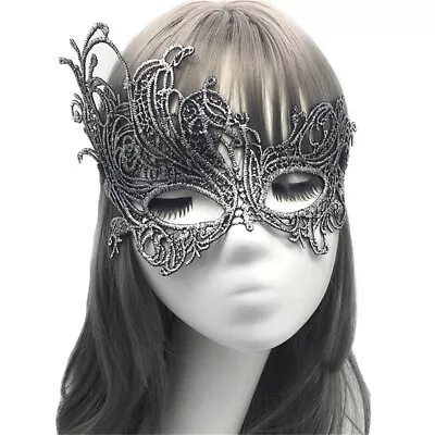 Masquerade Eye Mask Lace Masks Gothic Fancy Dress Ladies Party Props Women Men • £2.94