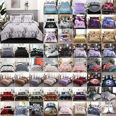 $22.32 • Buy Ultra Soft Floral Duvet Doona Quilt Cover Set Single Double Queen King Size Bed