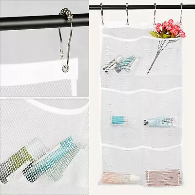 6-Pockets Bathroom Shower Caddy Storage Bag Tub Hanging Organizer Mesh 4 Hooks • $8.48