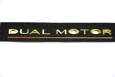 Tesla Model 3YSX DUAL MOTOR Emblem Rear Trunk Gold  Foam Template US Seller • $7.49