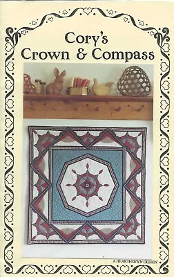 Vintage Corey's Crown And Compass Quilt Sewing Pattern UNCUT 35 X 35  Mariner's • $8.95