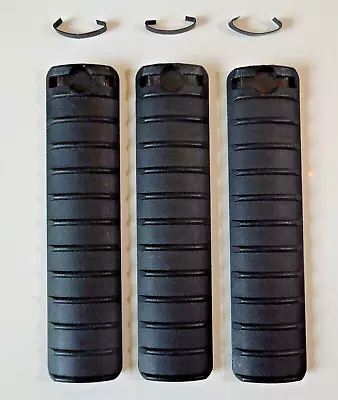 Picatinny Quadrail Covers / Ribbed Hard Black Plastic • $9.99