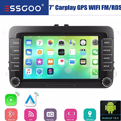 7  Carplay Stereo Android 13 GPS FM For VW GOLF MK5 MK6 PASSAT Touran Polo T5 • $84.49