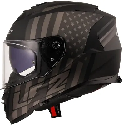 LS2 Assault Flag Motorcycle Helmet Black/Gray • $199.98