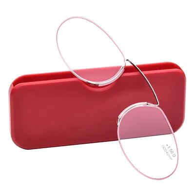 MINI Clip Nose Reading Glasses 1.0 To 3.5 Portable Presbyopic With Case Reader • $8.33