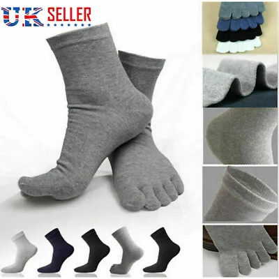 £7.99 • Buy 5Pair Mens Five Finger Toe & Heel Socks Orthopedic Compression Breathable Casual