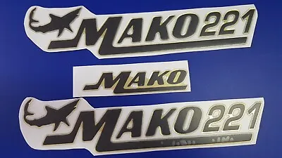 Mako 221 Boat Emblems 17  Gold Black + FREE FAST Deliver DHL Expres- Sticker Set • $105.90