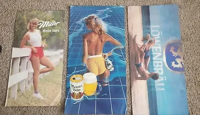 Lot Of (3) Vtg 1983 Beer Promo Posters Sexy Miller Brewing.  • $9.99