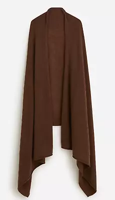 NWT J.Crew Women's Luxe Oversized 100% Cashmere Wrap Scarf Dark Walnut Brown • $129.99