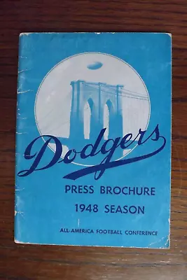 1948 Brooklyn Dodgers AAFC Football Press Guide! RARE! Bx3. ENDS ON 30th • $275.99