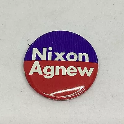 Vintage 1960’s Richard Nixon & Spiro Agnew Presidential Campaign Button • $11.99