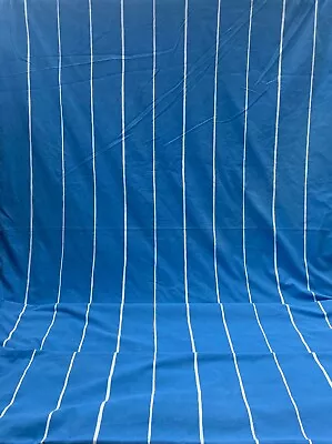 Vintage KING Blue And White Striped Marimekko Duvet Or Puff Cover  • $56.95