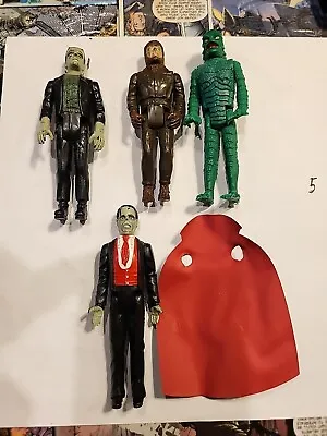 Vintage 1980 Remco Universal Monsters Lot Frankenstein Wolfman Creature Dracula • $175