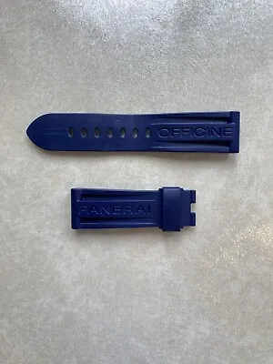 OEM Panerai Dark Blue Rubber Strap 24mm 125/75 For DEPLOYANT • £135