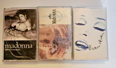 Madonna Cassette Lot: Like A Virgin Like A Prayer And Erotica • $10