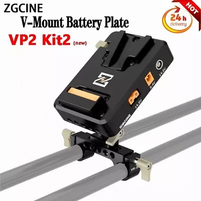 $88 • Buy ZGCINE VP2 Kit2 V-Mount Battery Plate Adapter Rod Clamp Power Supply For Camera 