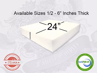 $15 • Buy 24  X 24  Square Upholstery Cushion Replacement Foam Sheet - FREE SHIPPING