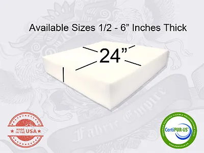 24  X 24  Square Upholstery Cushion Replacement Foam Sheet - FREE SHIPPING • $9.50