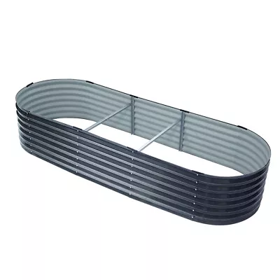 Greenfingers Garden Bed 240X80X42cm Oval Planter Box Raised Container Galvanised • $117.63