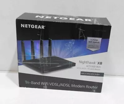 Netgear D8500-100AUS Nighthawk X8 AC5300 Tri-Band WiFi Modem Router (Faulty) • $239.99