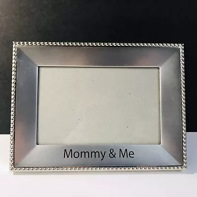 MALDEN Silver Tone Beaded Frame  MOMMY & ME  Has 3.5  X 5  Opening - Easel Back • $11.88